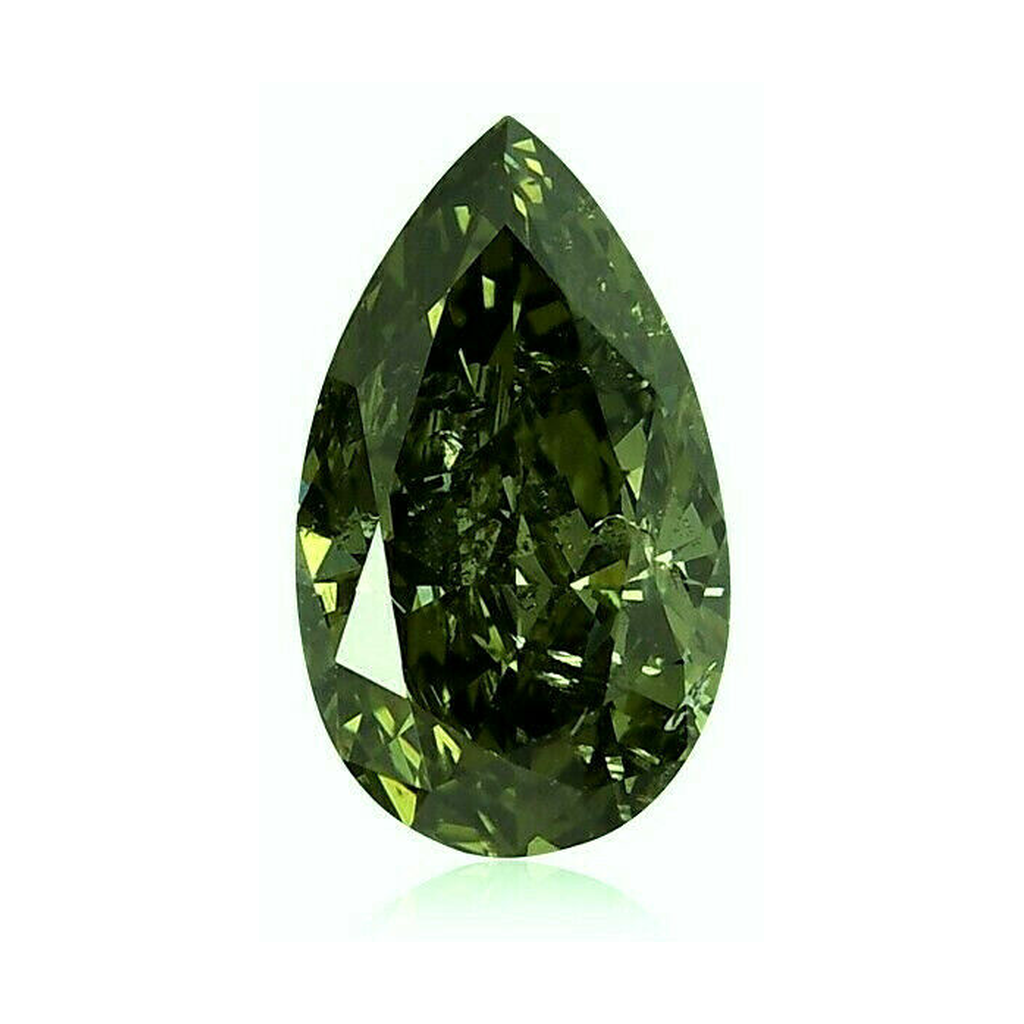 Diamante Verde Naturale 2 Carati Taglio Pera Sfuso