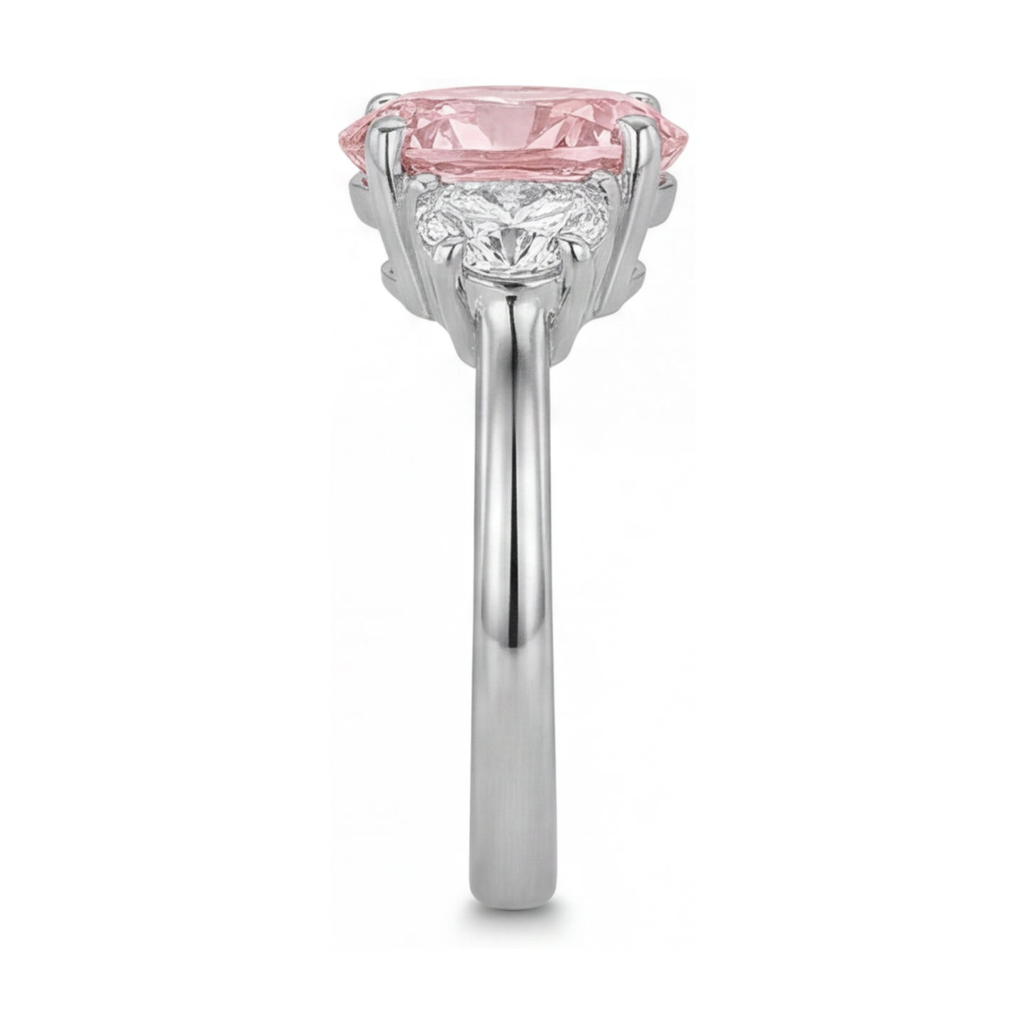 Anello di Fidanzamento con Diamante Rosa Ovale da 2,7 Carati