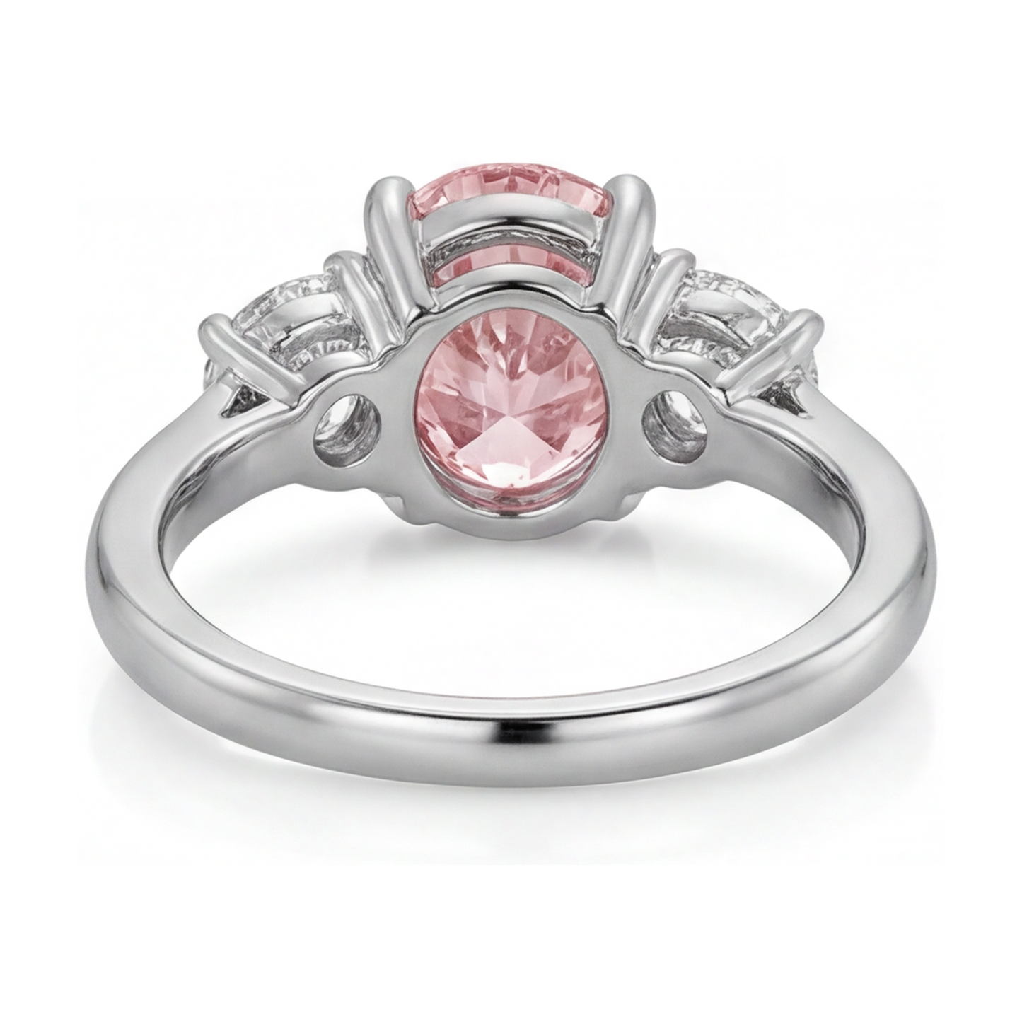 Anello di Fidanzamento con Diamante Rosa Ovale da 2,7 Carati