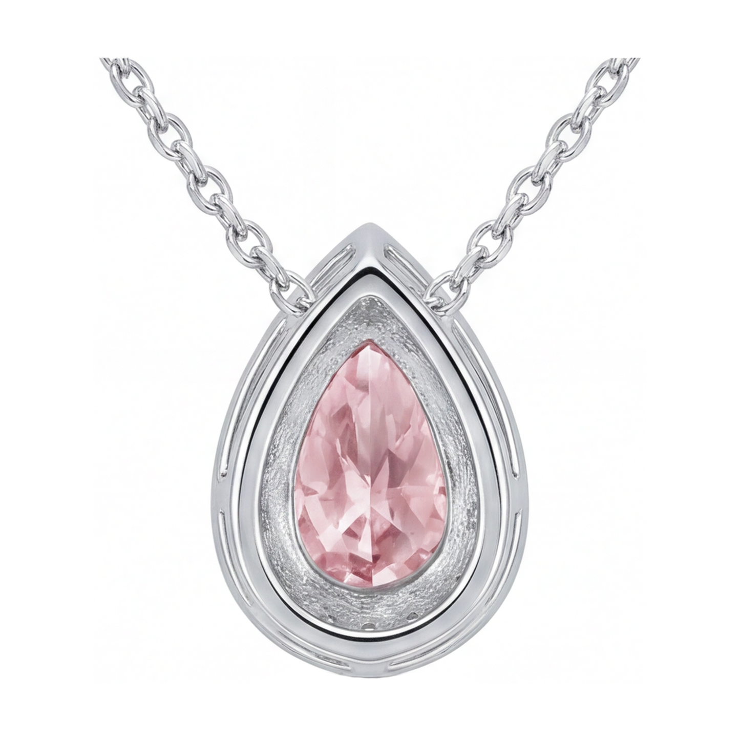 Collana con diamante rosa taglio a goccia da 1,9 carati