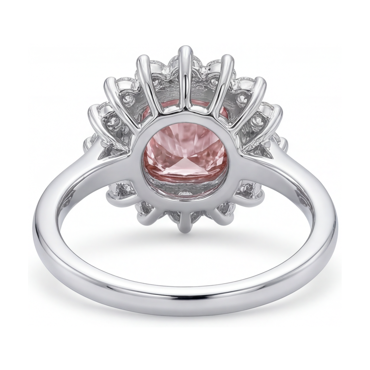 Anello con diamante rosa taglio a cuscino da 4 carati