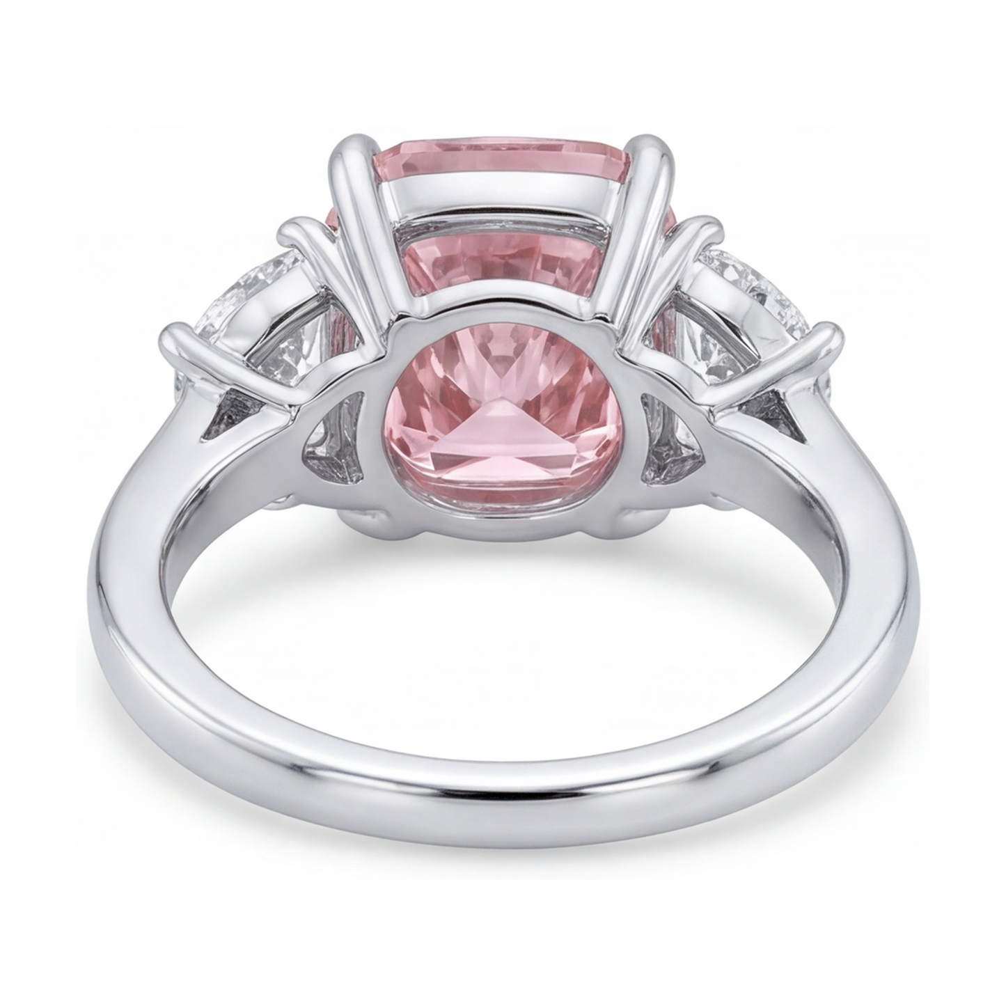 Anello con diamante rosa taglio a cuscino da 5,2 carati