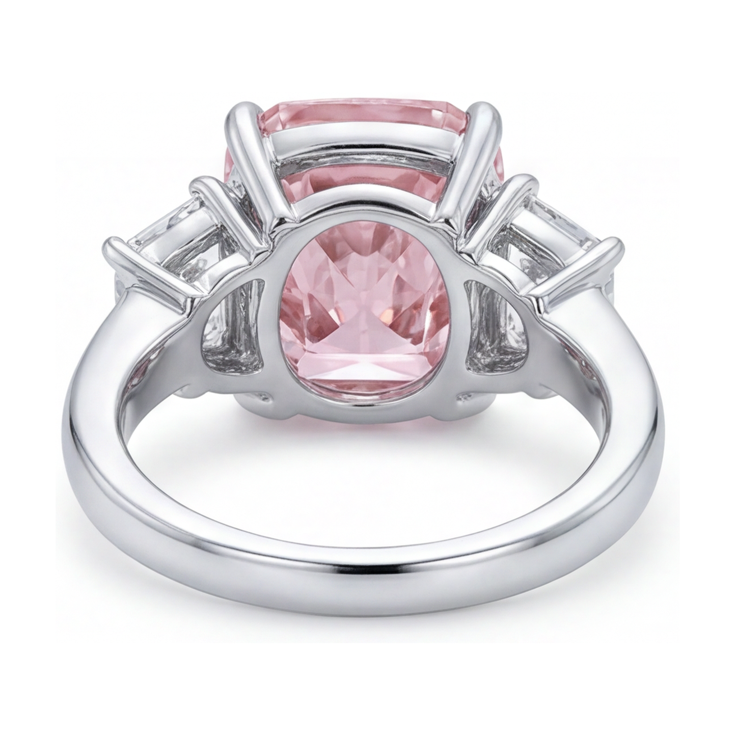 Fede Nuziale con Diamante Rosa Taglio a Cuscino da 5,1 Carati