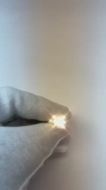 Fede Nuziale Eterna In Oro Bianco 14K Con Genuino Diamanti Taglio Princess Da 4.80 Ct