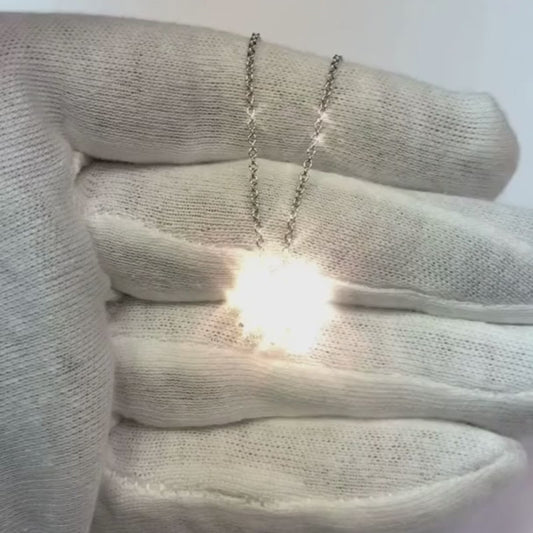 Collana con ciondolo fiore Diamante da 1,75 carati in oro bianco 14 carati