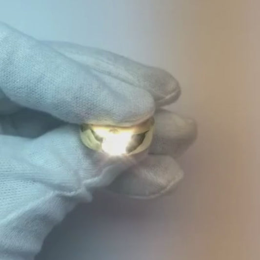 1,25 carati. Anello di fidanzamento solitario diamante brillante rotondo da uomo d'oro