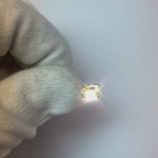 Collana con ciondolo solitario con diamante a pera da 1,50 carati in oro giallo 14 carati