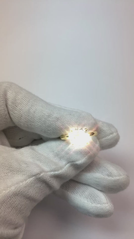 Anello Di Fidanzamento Con Genuino Diamante Solitario A Taglio Rotondo Da 2 Carati In Oro Giallo 14K