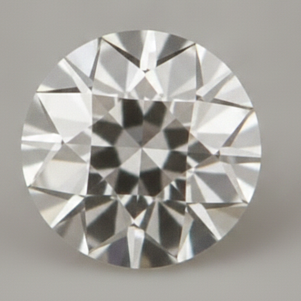 Diamante Naturale Rotondo Sciolto estratto dalla terra G VS1 Vecchio Taglio Europeo 7 Carati