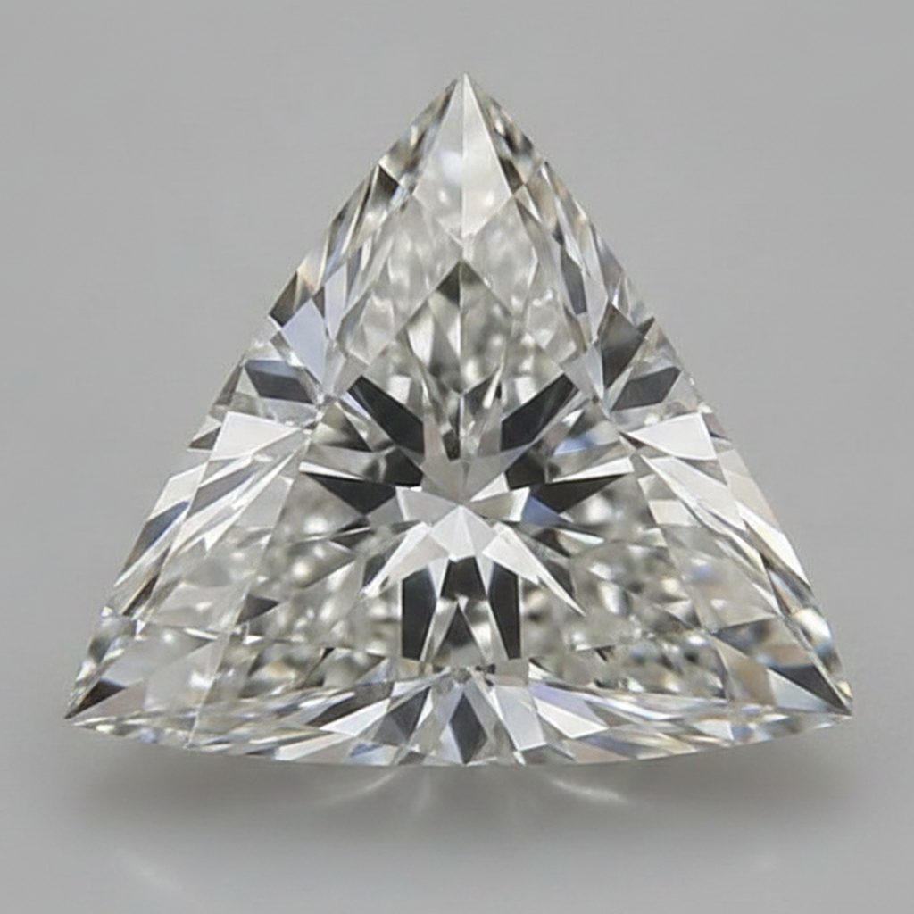 Diamante sciolto estratto dalla terra, naturale, 6 carati, taglio Trilliant, F VS1