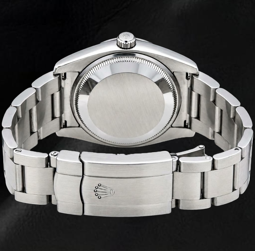 Rolex Air-King 34mm 114200 Orologio in Acciaio Inossidabile Quadrante Argento con Numeri Romani Bracciale Oyster