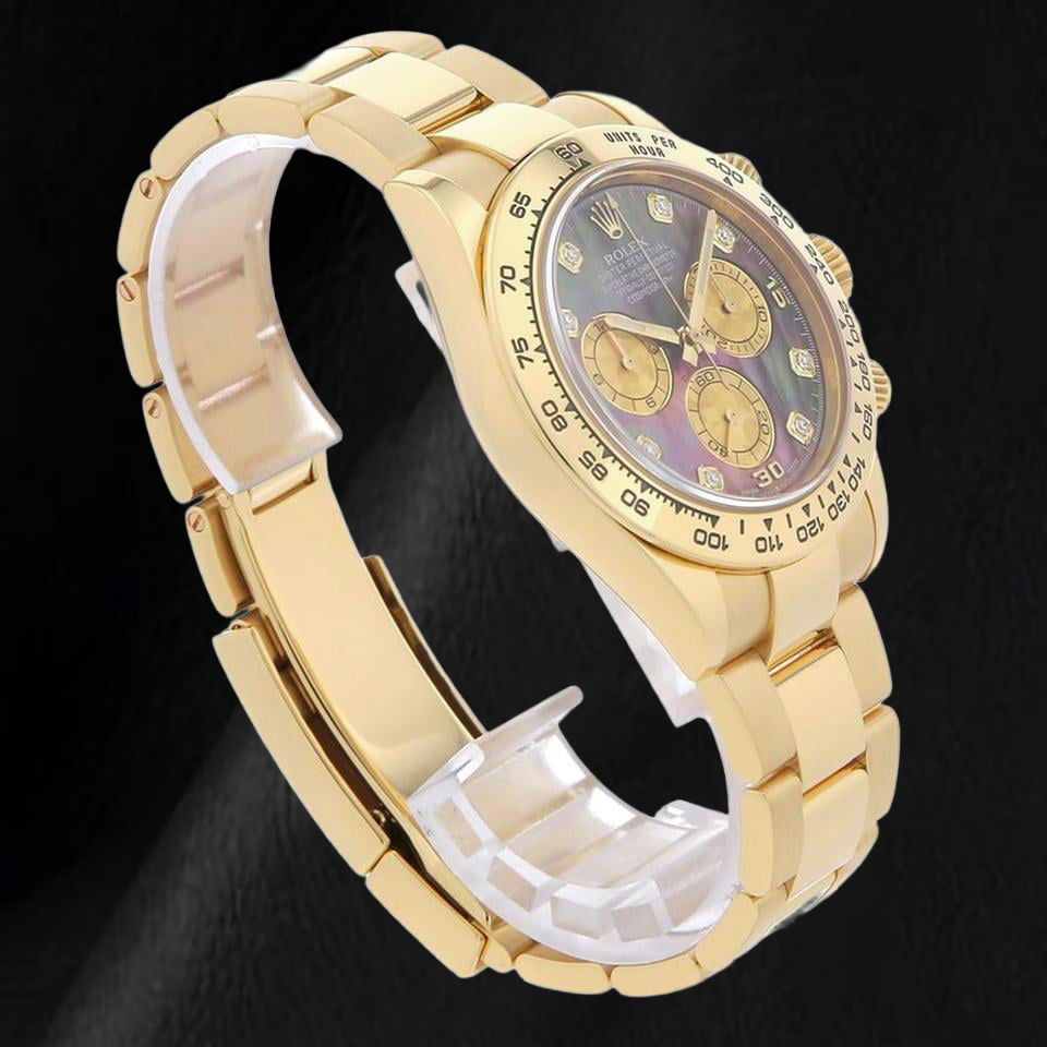 Rolex Cosmograph Daytona 116508 40 mm Orologio in Oro Giallo con Quadrante in Madreperla Nera