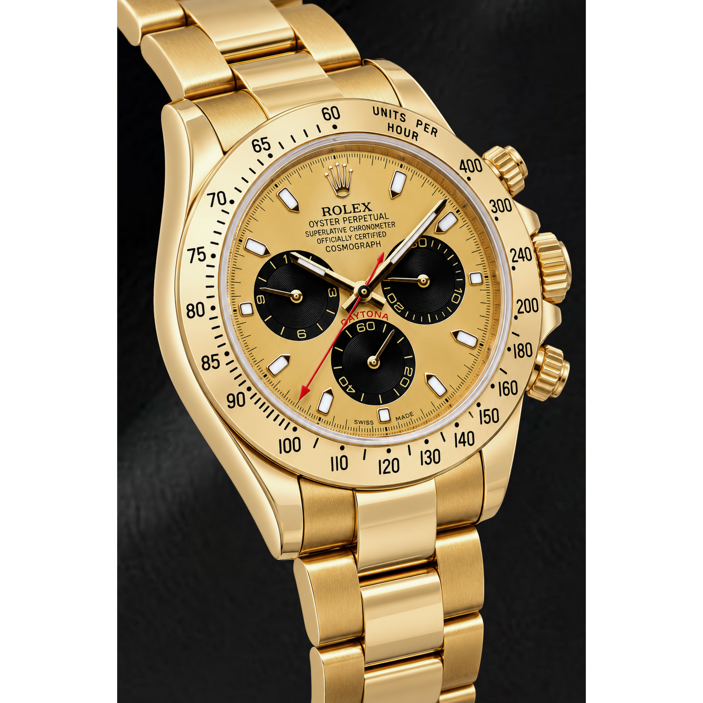 Rolex Cosmograph Daytona 116528 40 mm Orologio in Oro Giallo con Quadrante Champagne Luminescente