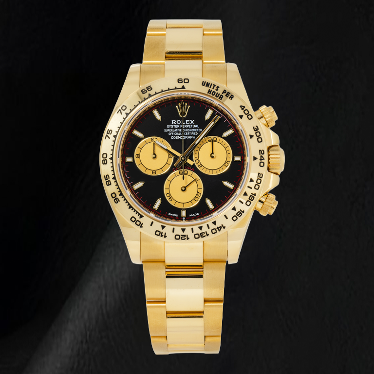 Rolex Cosmograph Daytona 126508 Orologio 40 mm in Oro Giallo con Quadrante Nero