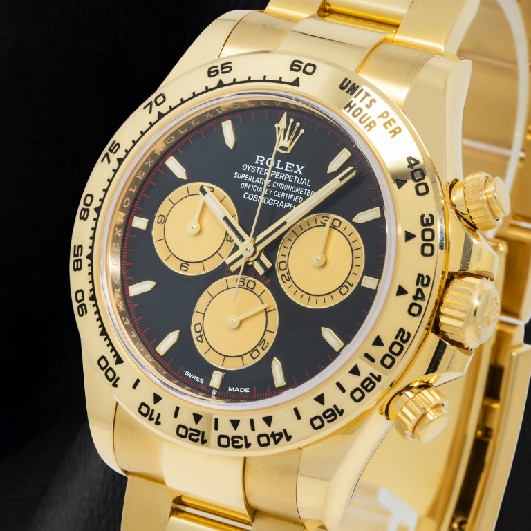 Rolex Cosmograph Daytona 126508 Orologio 40 mm in Oro Giallo con Quadrante Nero
