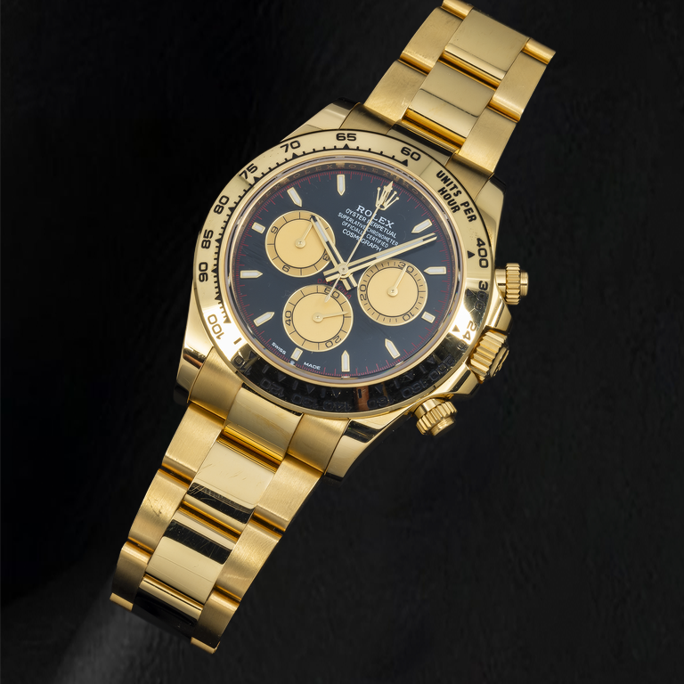 Rolex Cosmograph Daytona 126508 Orologio 40 mm in Oro Giallo con Quadrante Nero