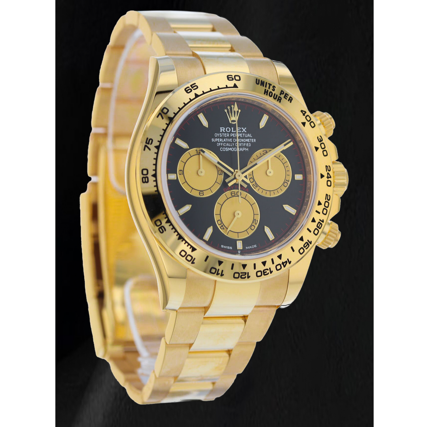 Rolex Cosmograph Daytona 126508 Orologio 40 mm in Oro Giallo con Quadrante Nero