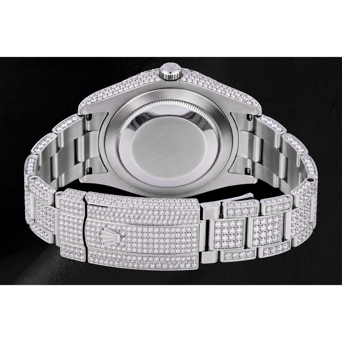 Rolex Datejust 116200 36mm Orologio in Acciaio Inossidabile con Quadrante Blu Ghiaccio con Diamanti Baguette