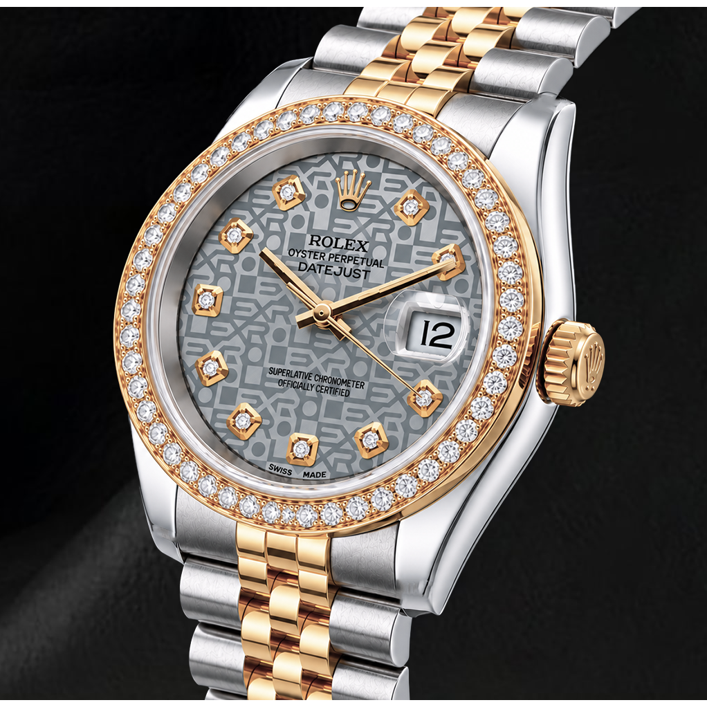 Rolex Datejust 116233 Orologio Bicolore 36 mm Quadrante con Diamanti Argento