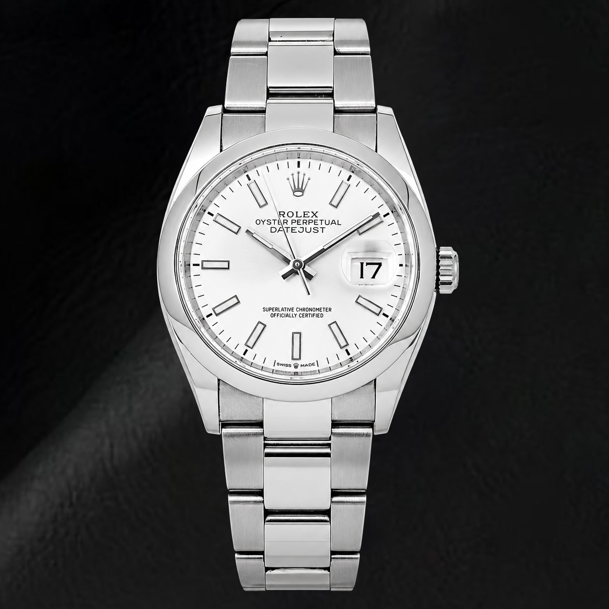 Rolex Datejust 126200 36 mm Orologio in Acciaio Inossidabile con Quadrante Argento Luminescente