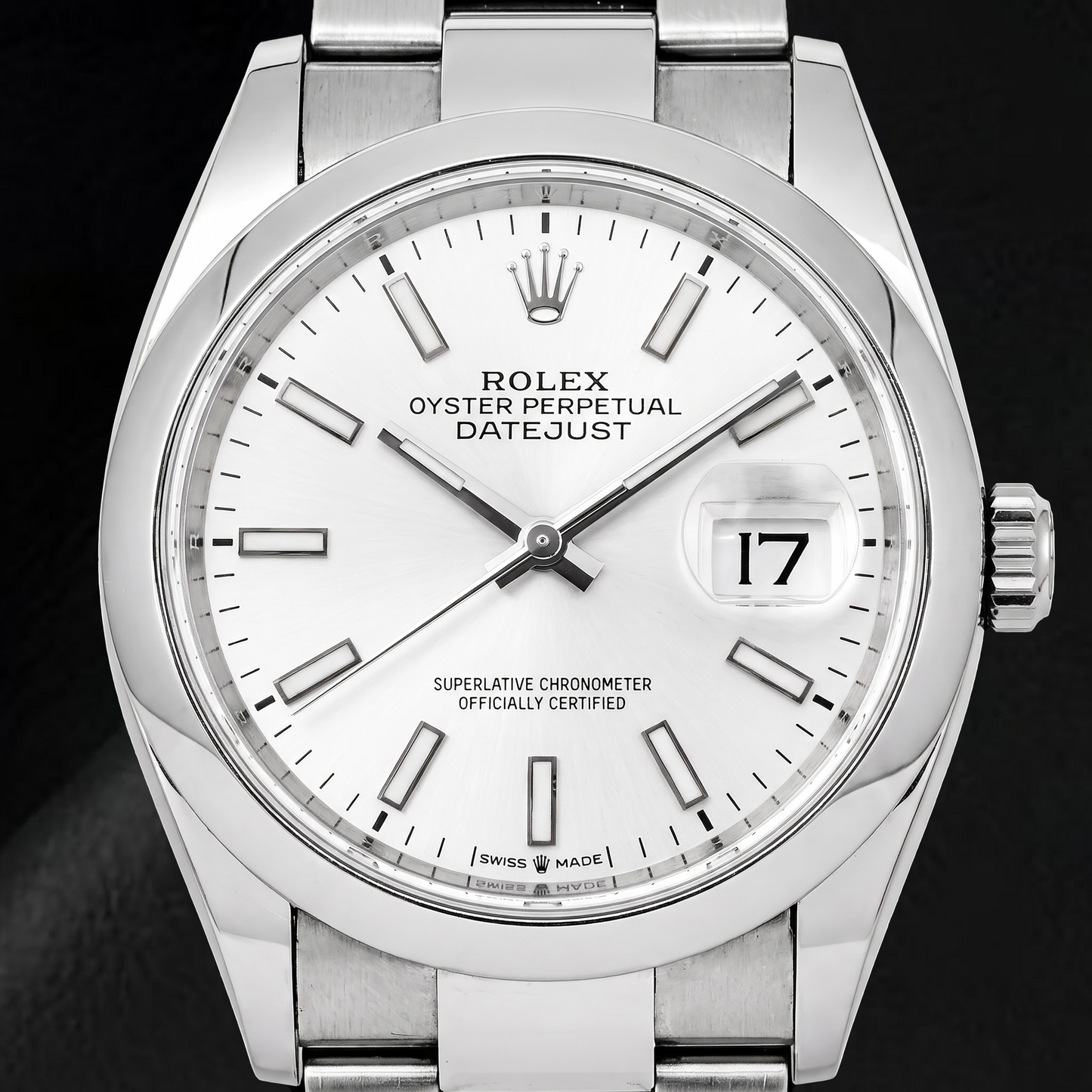 Rolex Datejust 126200 36 mm Orologio in Acciaio Inossidabile con Quadrante Argento Luminescente