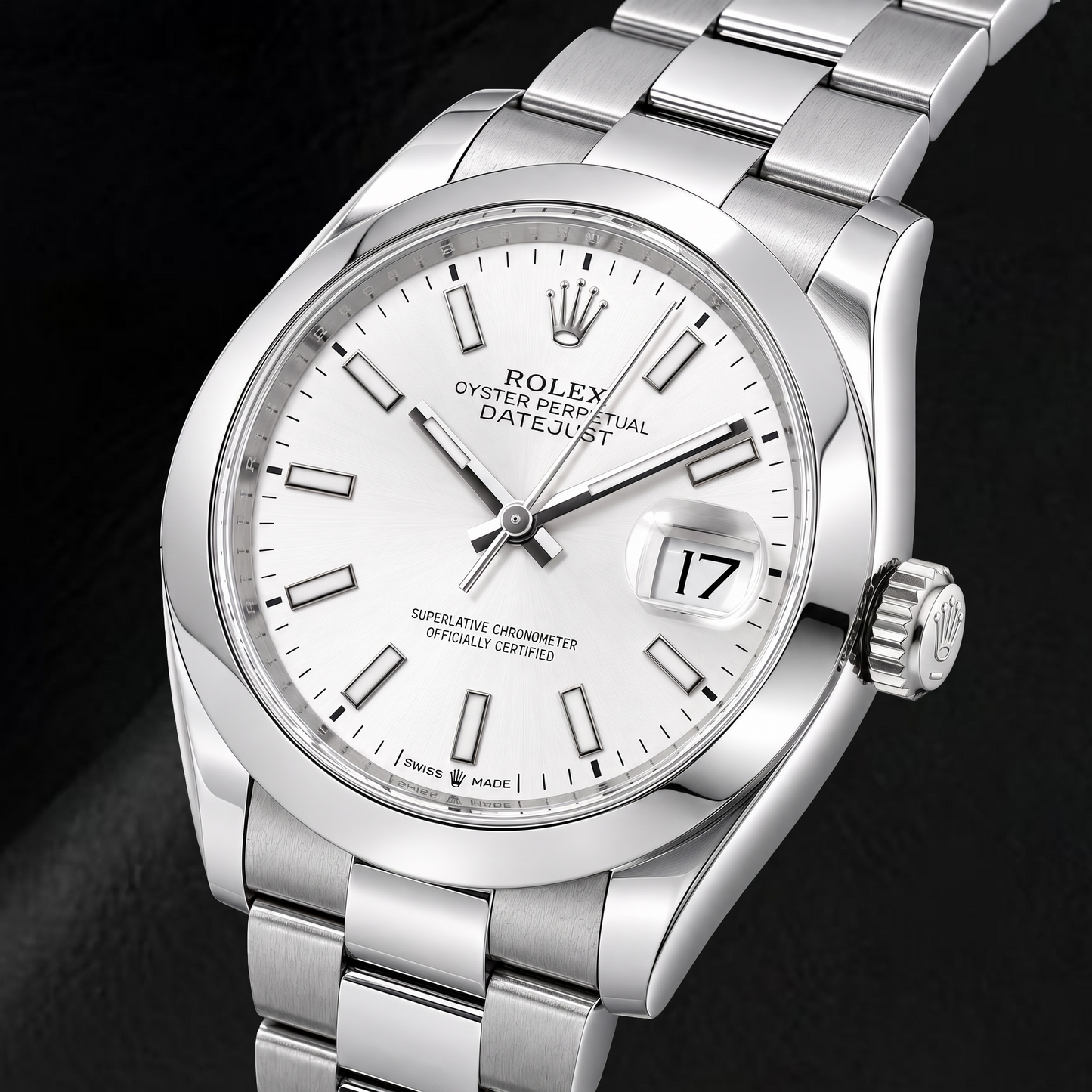 Rolex Datejust 126200 36 mm Orologio in Acciaio Inossidabile con Quadrante Argento Luminescente