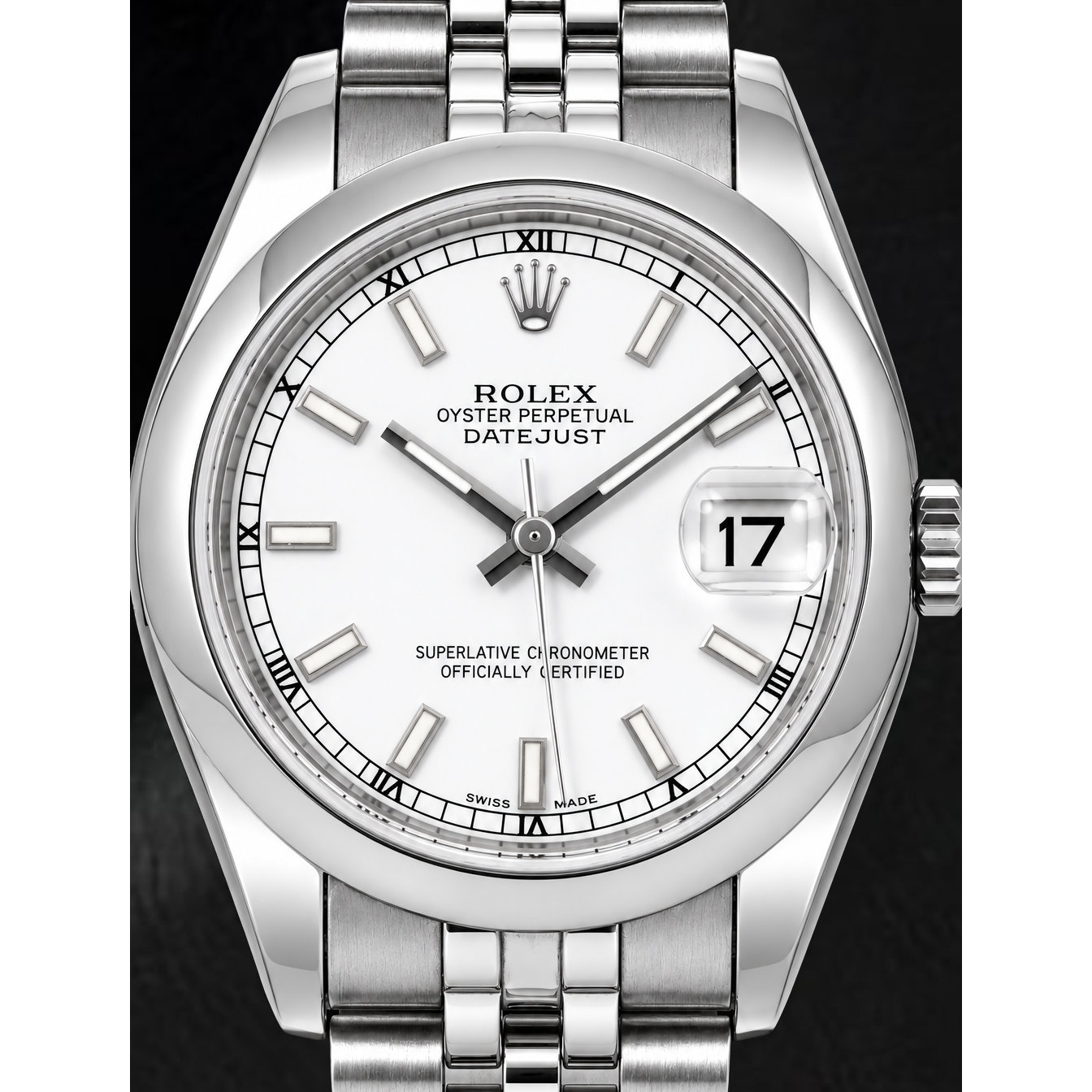 Rolex Datejust 178240 Orologio 31 mm in Acciaio Inossidabile con Quadrante Bianco Luminescente