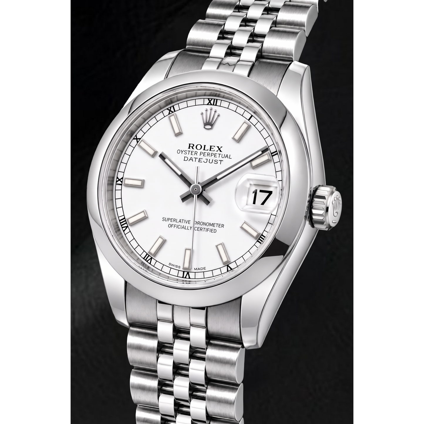 Rolex Datejust 178240 Orologio 31 mm in Acciaio Inossidabile con Quadrante Bianco Luminescente