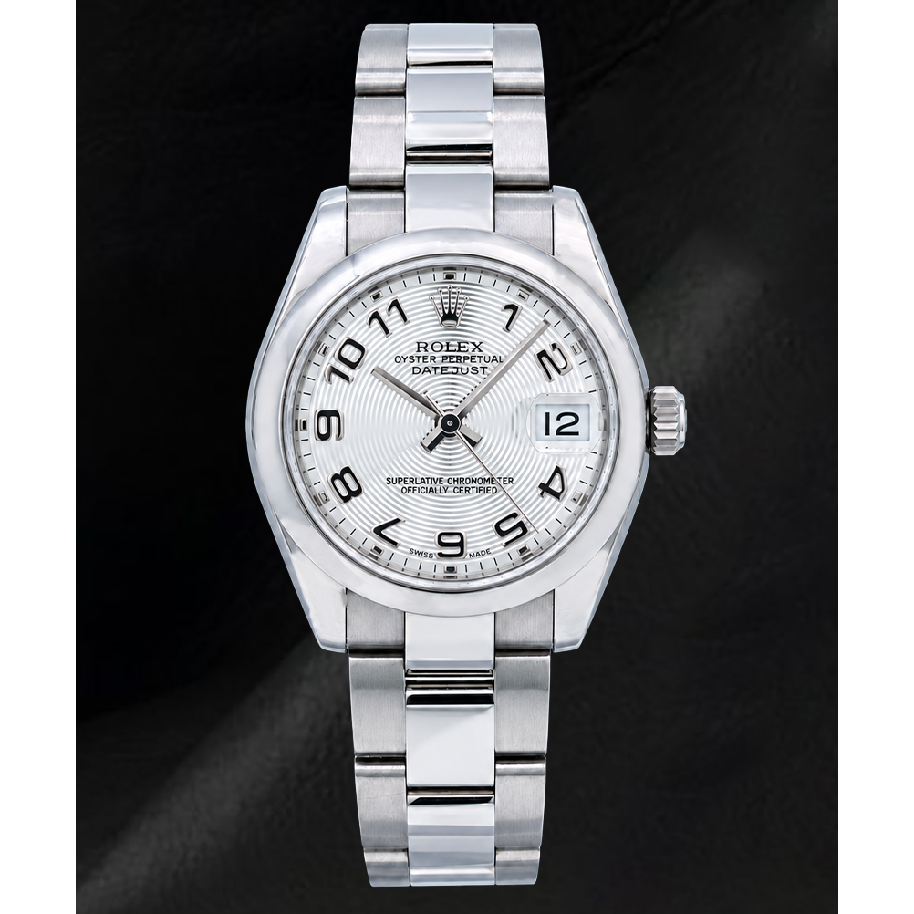 Rolex Datejust 178240 Orologio 31 mm in Acciaio Inossidabile Quadrante Argento con Numeri Arabi