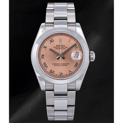 Rolex Datejust 178240 Orologio in Acciaio Inossidabile 31 mm con Quadrante Salmone e Numeri Romani