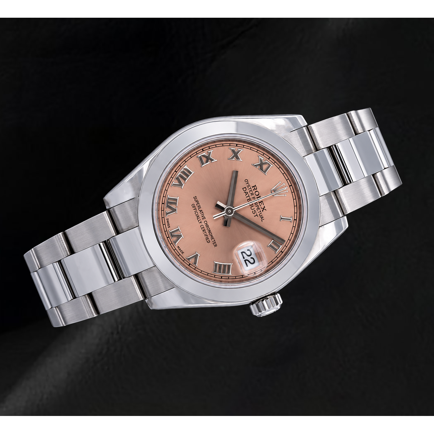 Rolex Datejust 178240 Orologio in Acciaio Inossidabile 31 mm con Quadrante Salmone e Numeri Romani