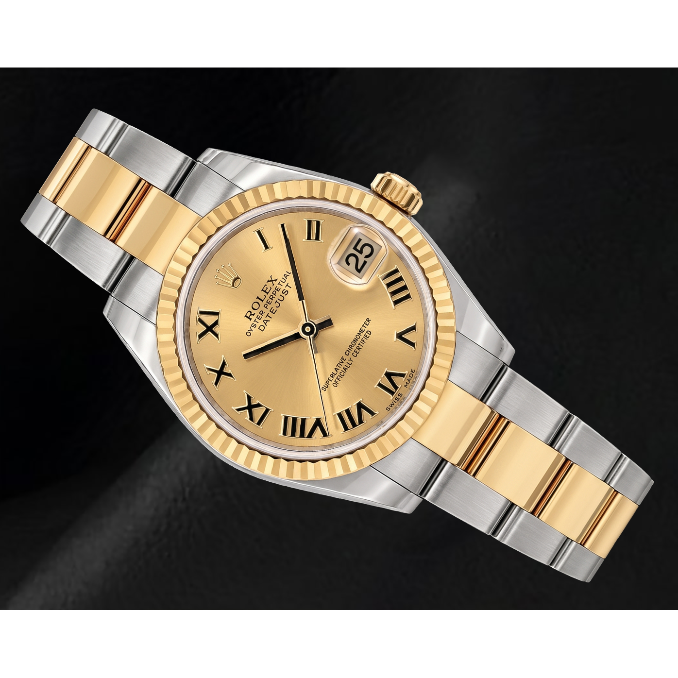 Rolex Datejust 31 mm 178243 Orologio Bicolore con Quadrante Champagne e Numeri Romani