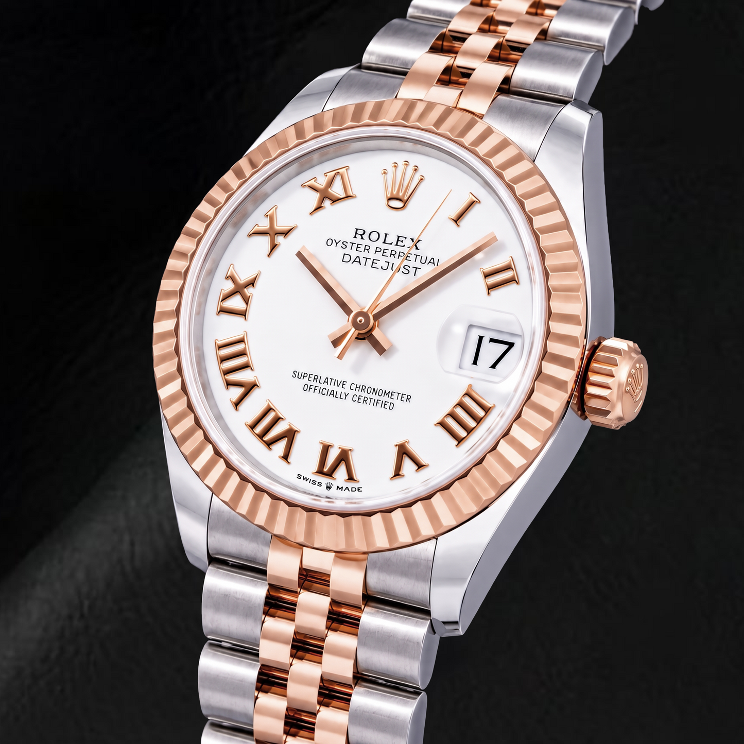 Rolex Datejust 31 mm 278271 Orologio Bicolore con Quadrante Bianco e Numeri Romani