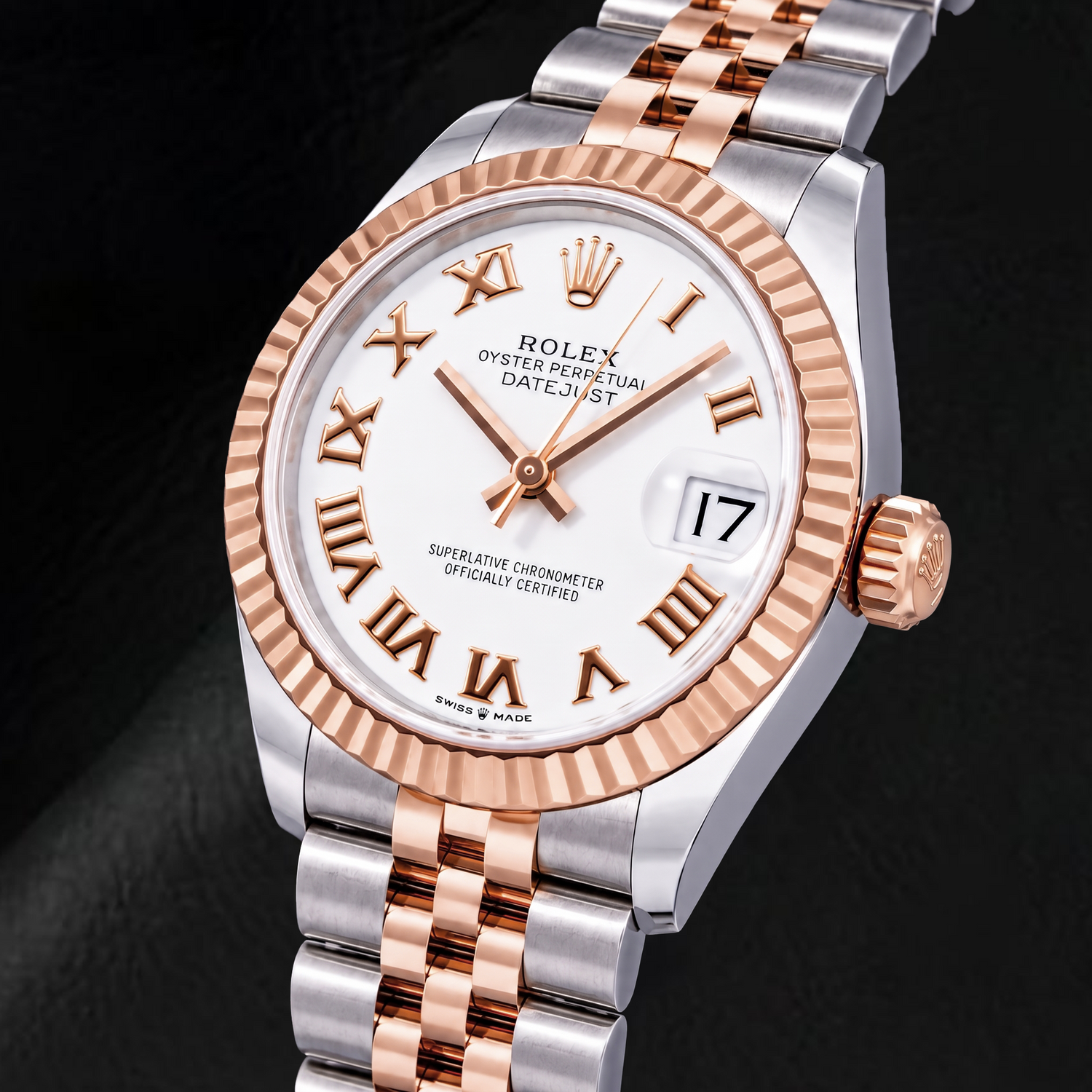 Rolex Datejust 31 mm 278271 Orologio Bicolore con Quadrante Bianco e Numeri Romani