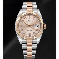 Rolex Datejust 36 mm 116201 Orologio Bicolore Quadrante Rosa Concentrico Arabo