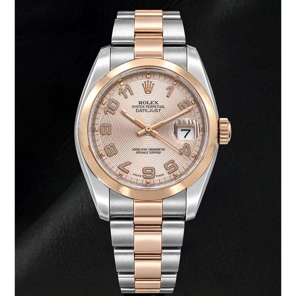 Rolex Datejust 36 mm 116201 Orologio Bicolore Quadrante Rosa Concentrico Arabo