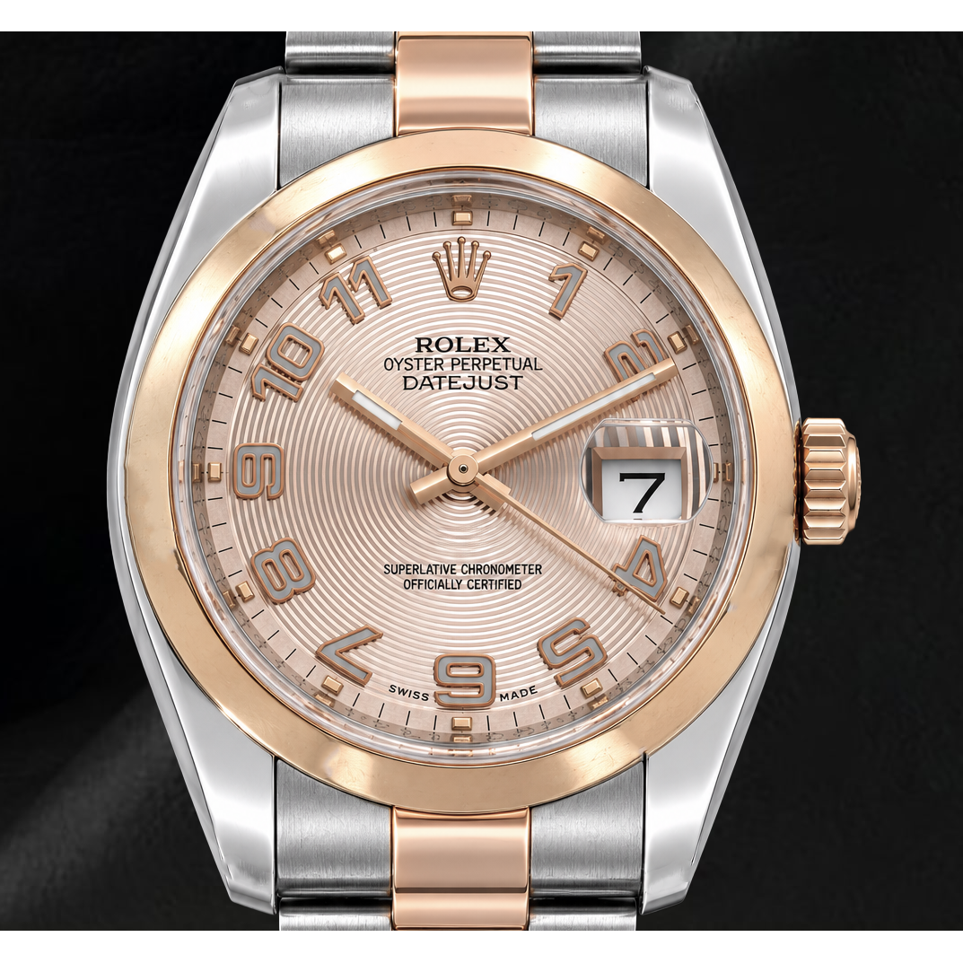Rolex Datejust 36 mm 116201 Orologio Bicolore Quadrante Rosa Concentrico Arabo