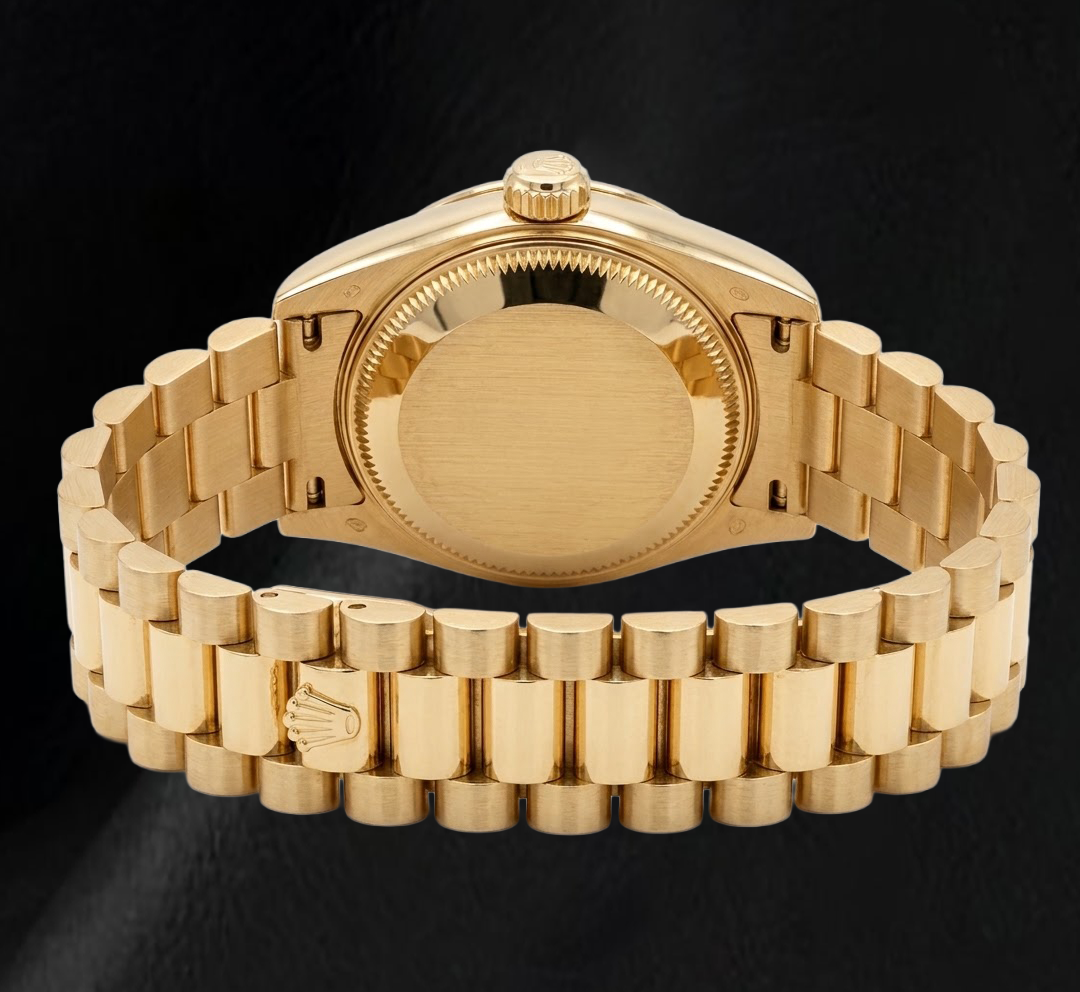 Rolex Datejust 68278 31 mm Orologio in Oro Giallo con Quadrante Nero con Diamanti Originali