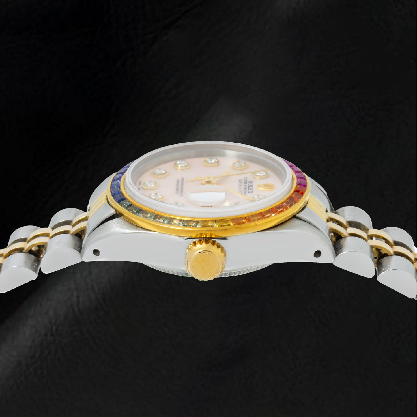 Rolex Datejust 6917 26 mm Orologio Bicolore con Quadrante con Diamanti in Madreperla Rosa e Bracciale Jubilee