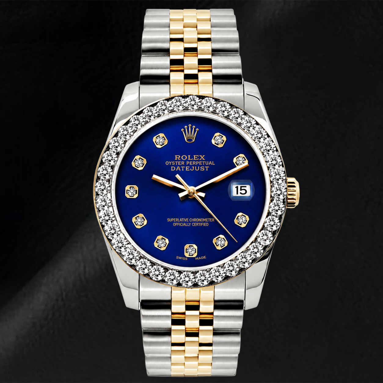 Rolex Datejust 69173 26 mm Orologio Bicolore Quadrante Blu con Diamanti Bracciale Jubilee