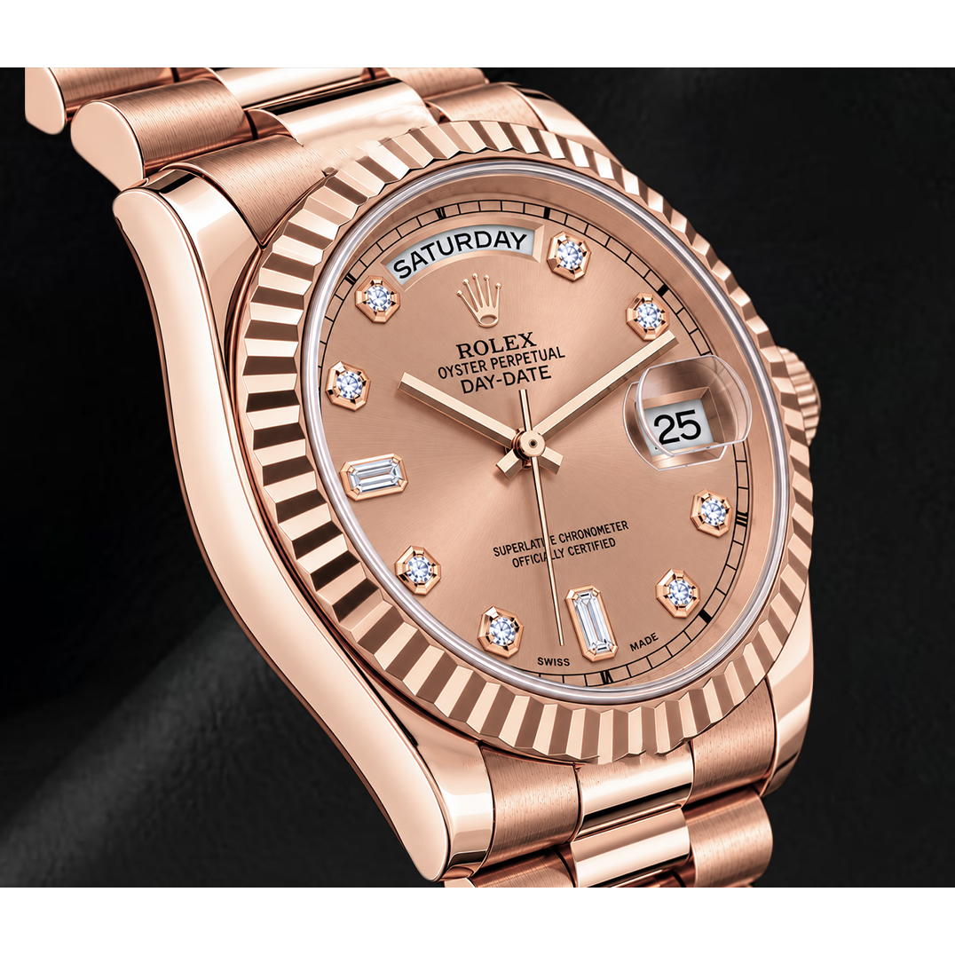 Rolex Day-Date II 218235 Orologio 41 mm in Oro Rosa Quadrante con Diamanti Salmone
