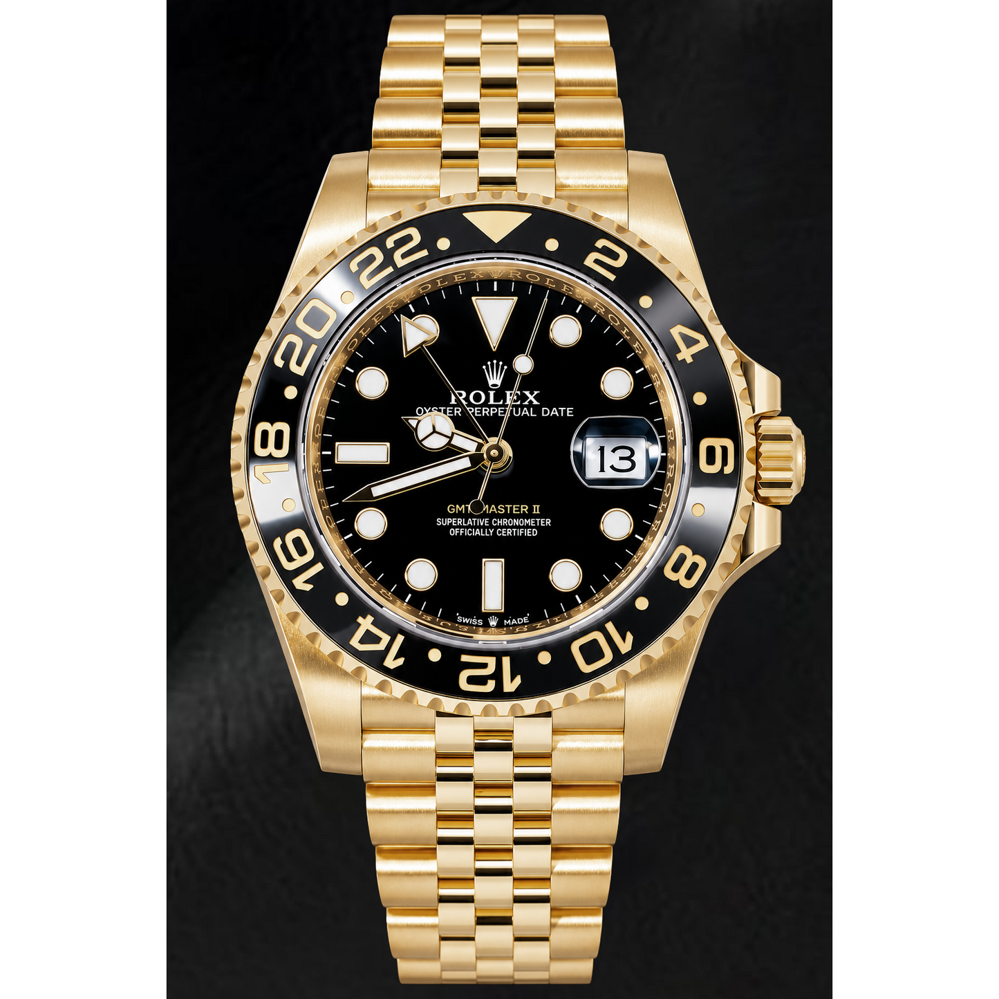 Rolex GMT-Master II 126718GRNR Orologio 40 mm in Oro Giallo con Quadrante Nero Luminescente