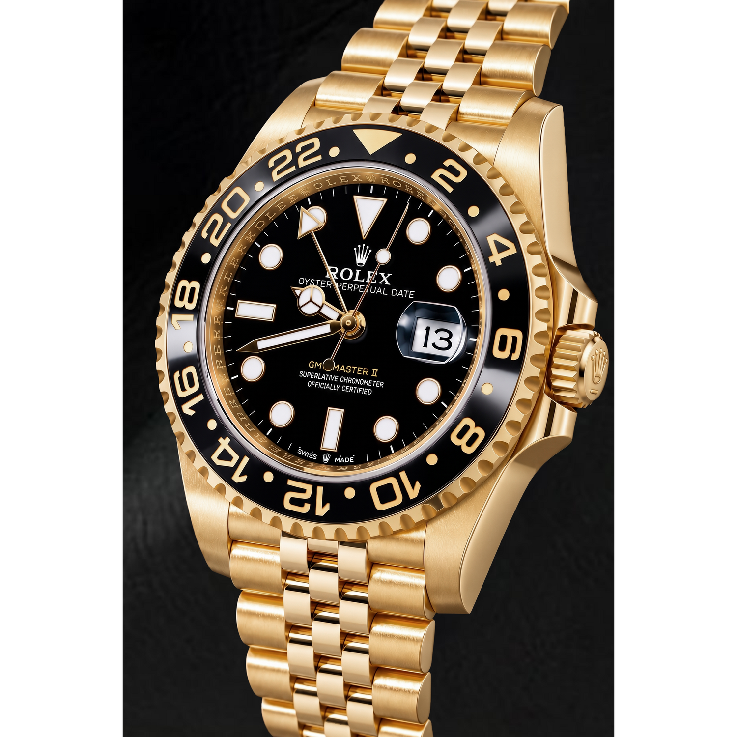 Rolex GMT-Master II 126718GRNR Orologio 40 mm in Oro Giallo con Quadrante Nero Luminescente