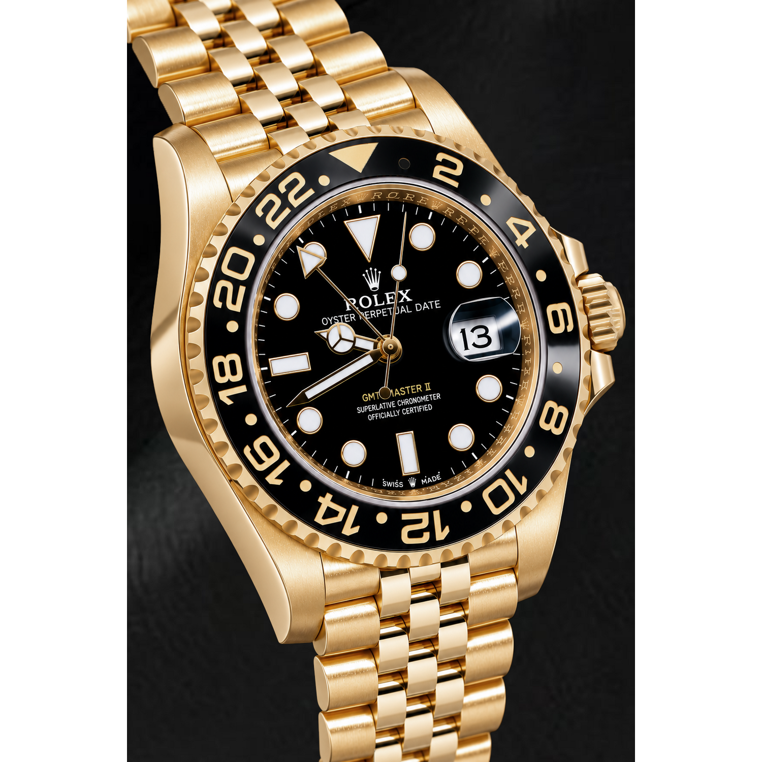 Rolex GMT-Master II 126718GRNR Orologio 40 mm in Oro Giallo con Quadrante Nero Luminescente
