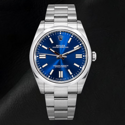 Rolex Oyster Perpetual 124300 41 mm Orologio in Acciaio Inossidabile con Quadrante Blu Luminescente