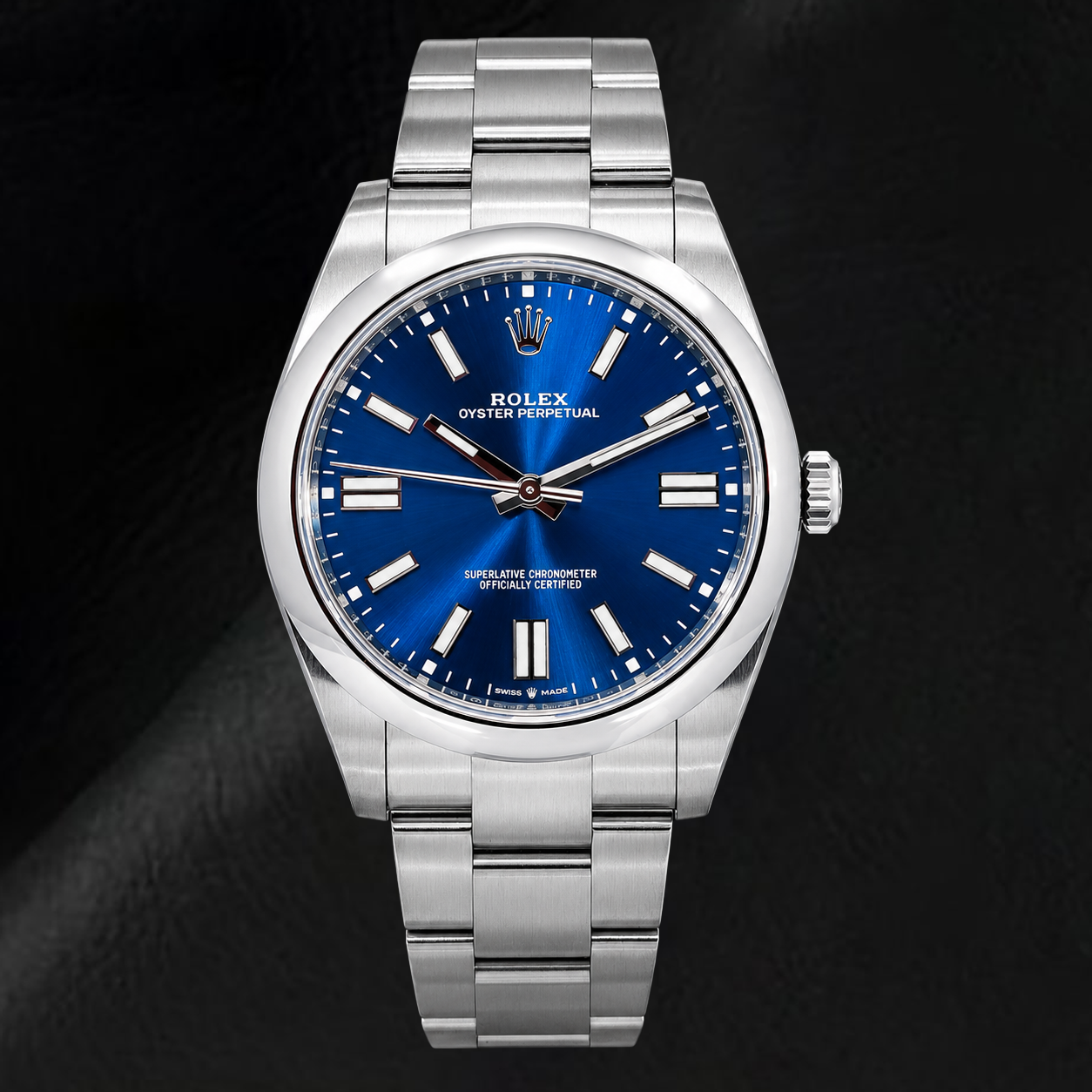 Rolex Oyster Perpetual 124300 41 mm Orologio in Acciaio Inossidabile con Quadrante Blu Luminescente