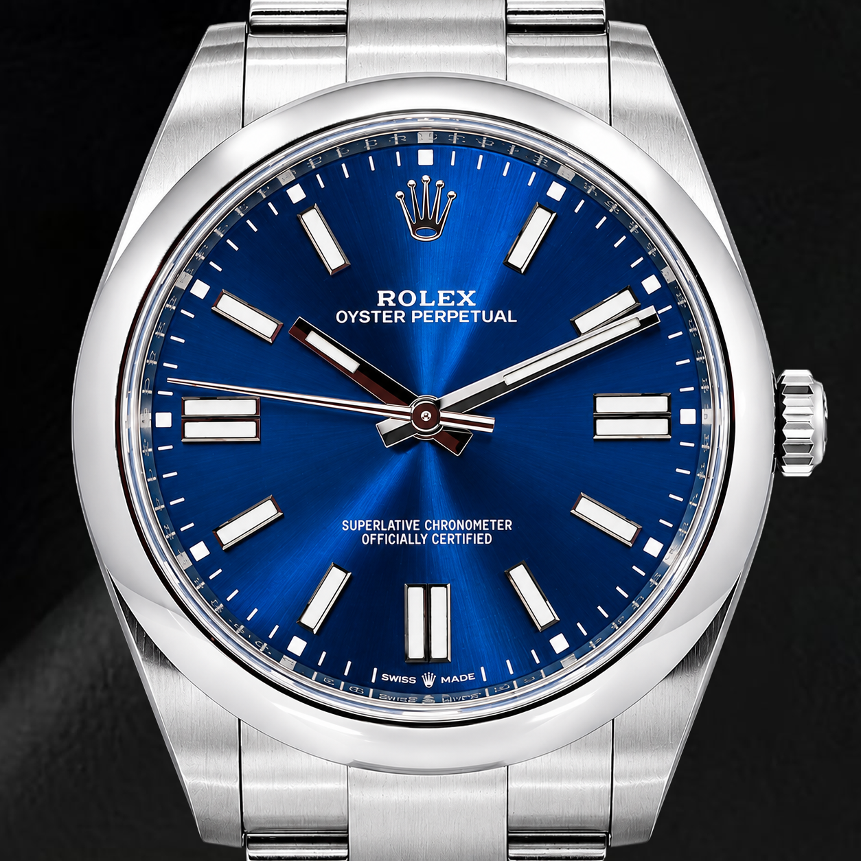Rolex Oyster Perpetual 124300 41 mm Orologio in Acciaio Inossidabile con Quadrante Blu Luminescente