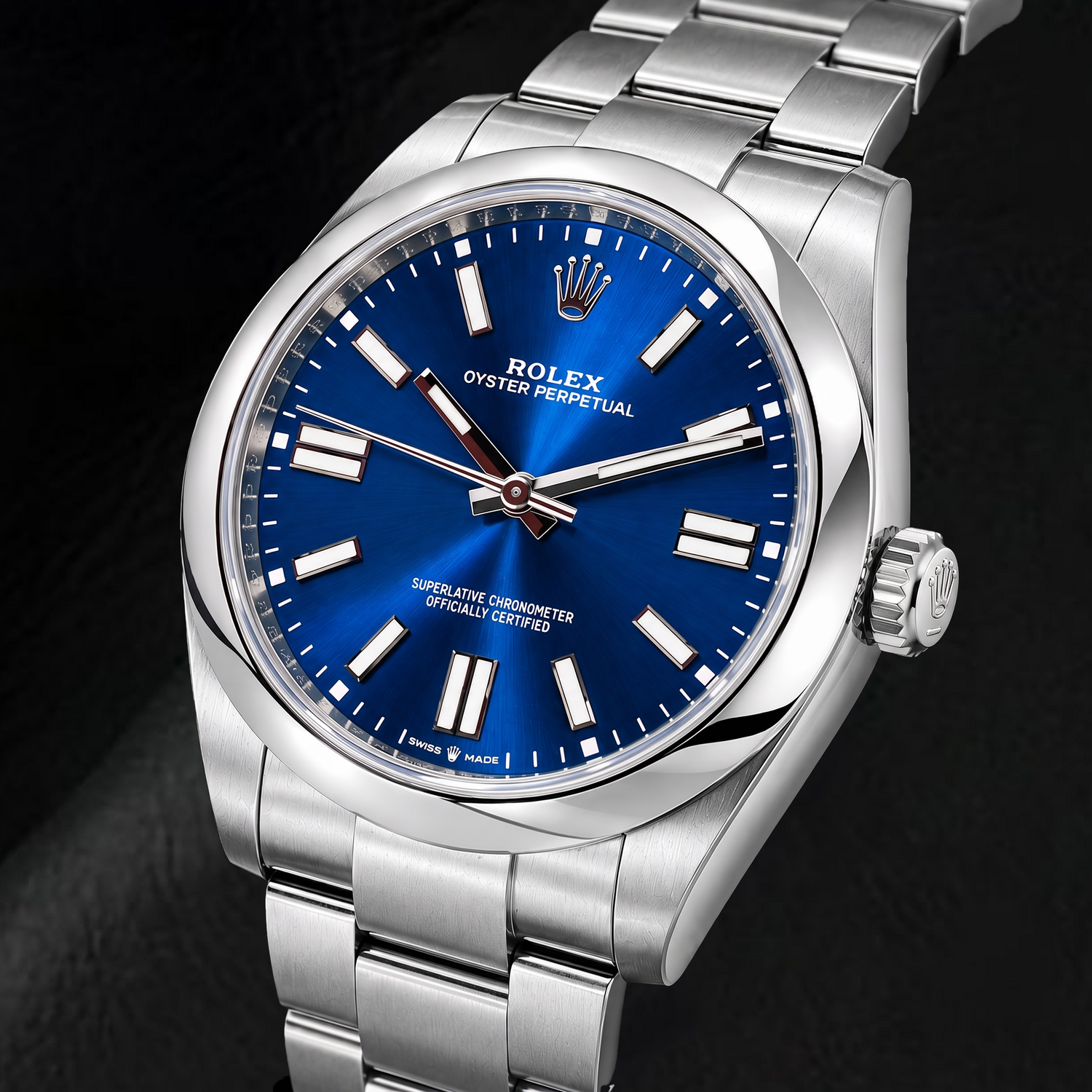 Rolex Oyster Perpetual 124300 41 mm Orologio in Acciaio Inossidabile con Quadrante Blu Luminescente