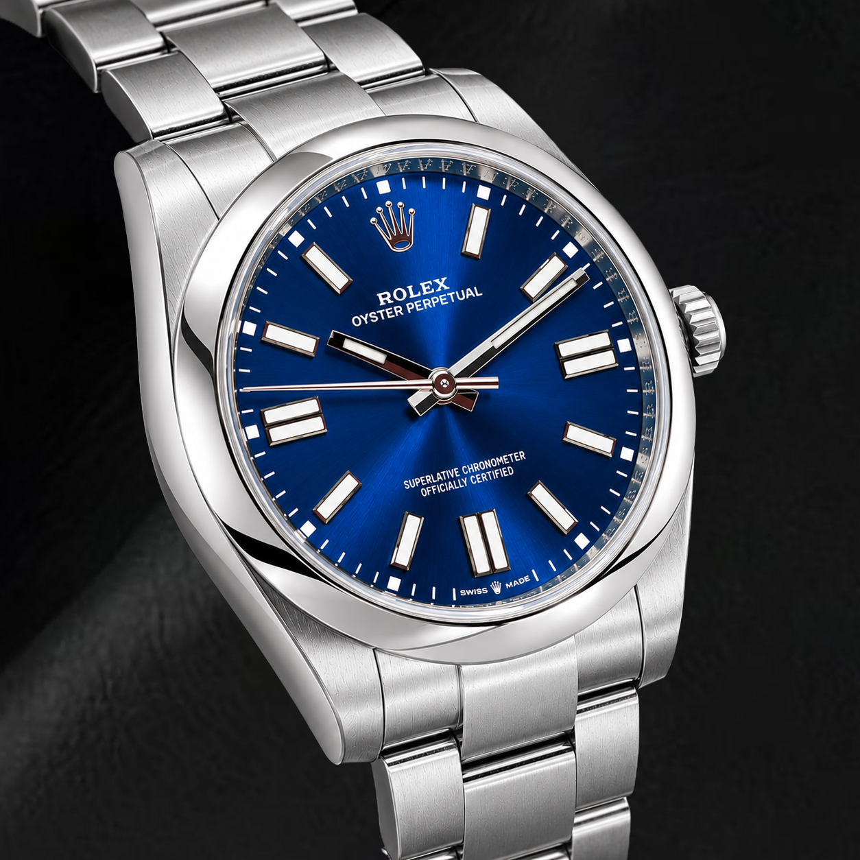 Rolex Oyster Perpetual 124300 41 mm Orologio in Acciaio Inossidabile con Quadrante Blu Luminescente