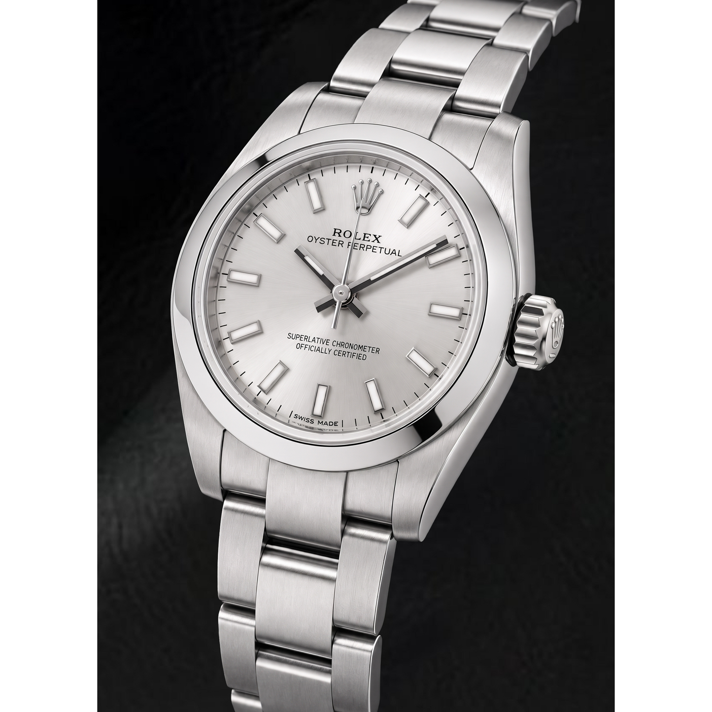 Rolex Oyster Perpetual 176200 26 mm Orologio in Acciaio Inossidabile con Quadrante Argento Luminescente